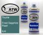 Preview: Toyota, Frost Sapphire Pearl, 8J4: 400ml Sprühdose + 400ml Klarlack - Set, von ATW Autoteile West.